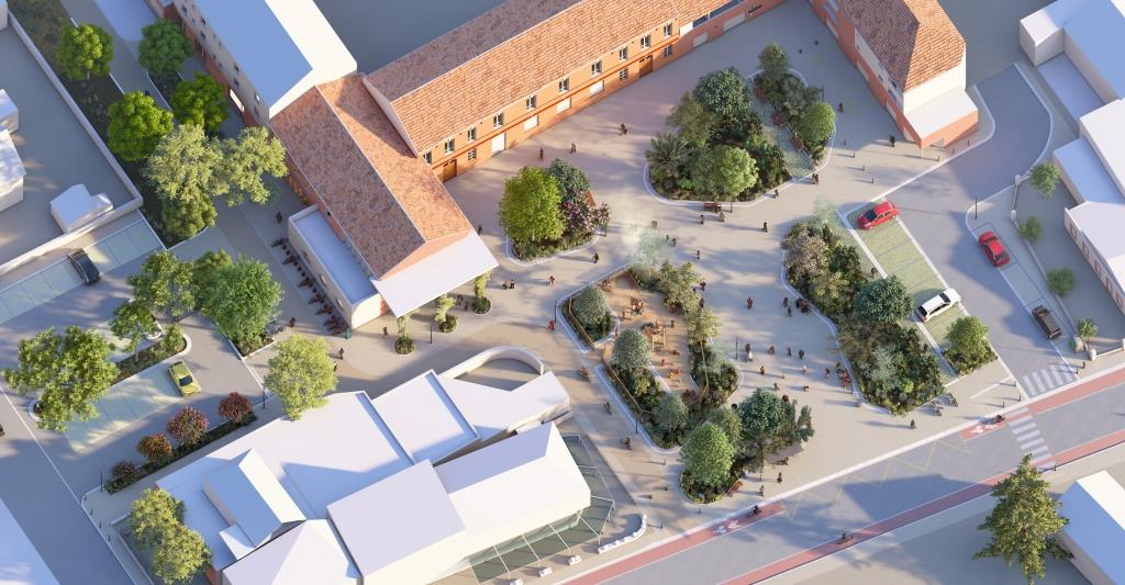 . Le futur aménagement – Une place plus spacieuse et végétalisée